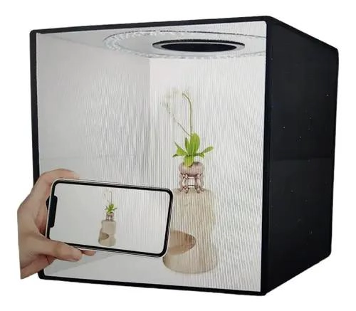 ESTUDIO FOTOGRAFICO COMPACTO CON LUZ LED Y FONDOS VARIADOS - 5