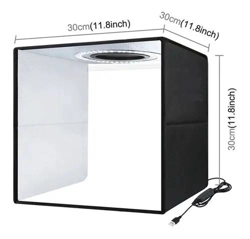 ESTUDIO FOTOGRAFICO COMPACTO CON LUZ LED Y FONDOS VARIADOS - 7
