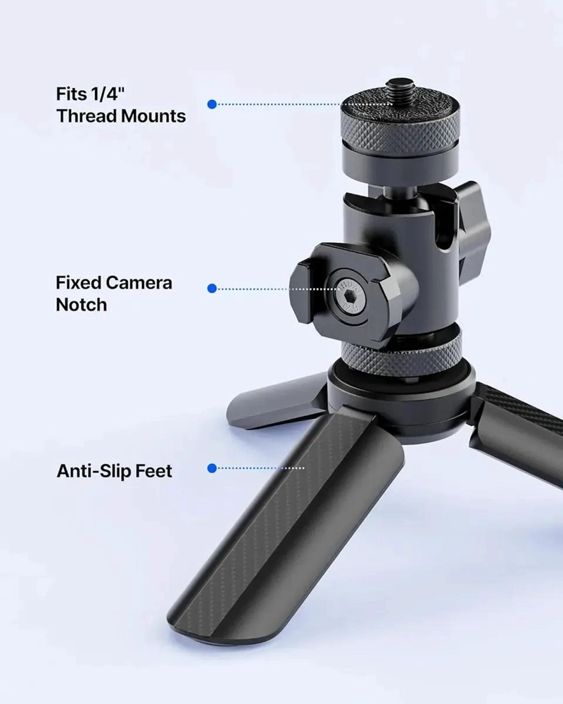 TRIPODE COMPACTO PARA MICROFONOS Y ACCESORIOS DE SOBREMESA - 3