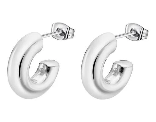 AROS DE ACERO INOXIDABLE 316L PARA MUJER ESTILO URBANO - 1
