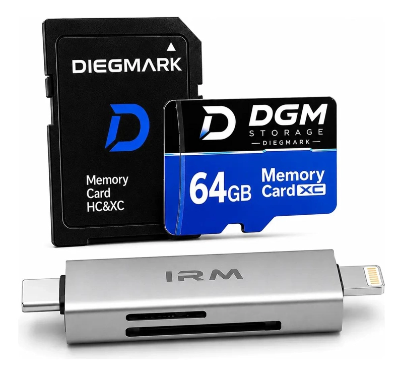 KIT DE MEMORIA MICRO SDXC 64GB CON ADAPTADOR Y LECTOR - 1