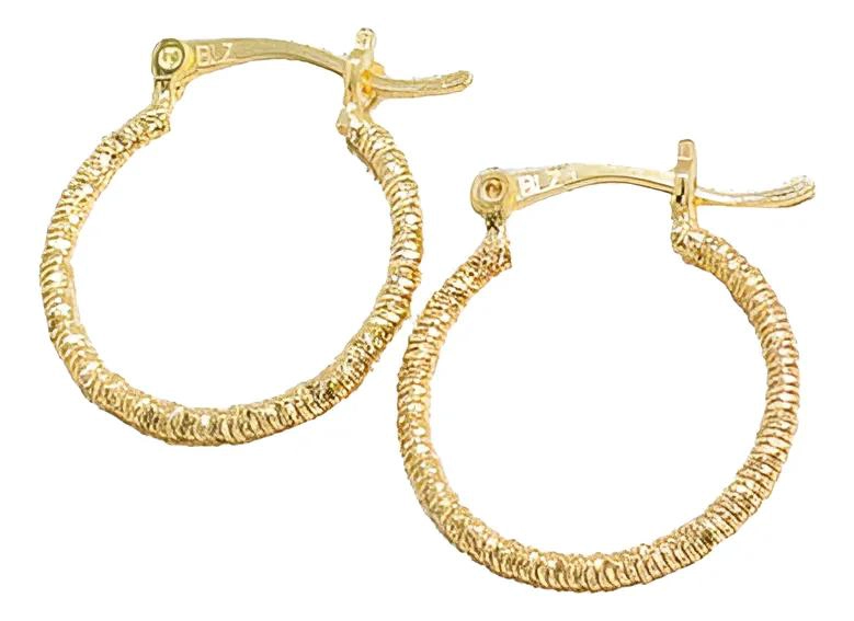 AROS CANDONGA MELCOCHA PEQUEÑA EN ORO LAMINADO DE 18K - 1