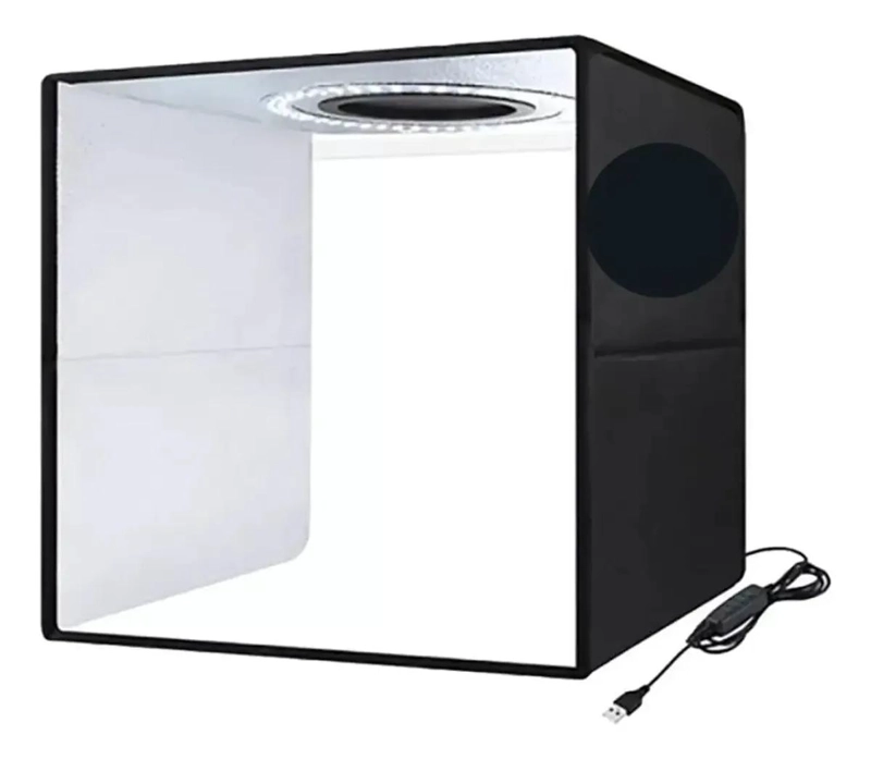 CAJA DE LUZ PORTATIL PARA FOTOGRAFIA 30X30CM CON FONDOS - 1