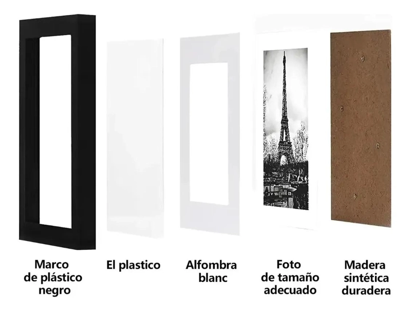 SET DE 5 MARCOS DE FOTO DECORATIVOS PARA PARED - 4