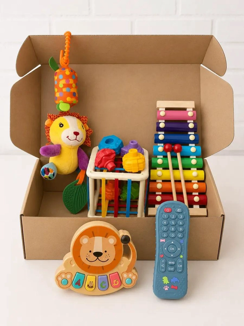 KIT DE JUGUETES SENSORIALES PARA BEBE S DE 5 PIEZAS - 1