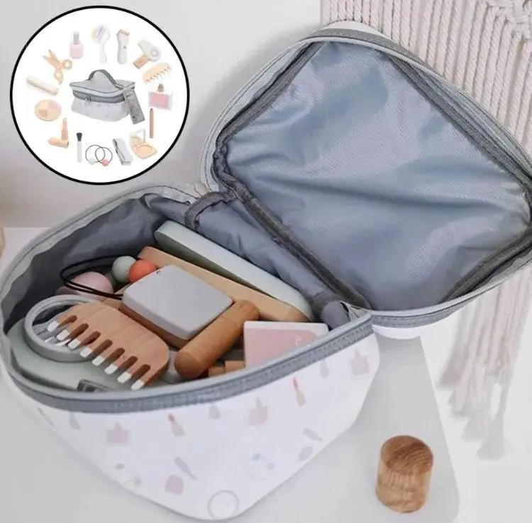 JUEGO DE PELUQUERIA DE MADERA PARA NIÑOS Y NIÑAS - 6