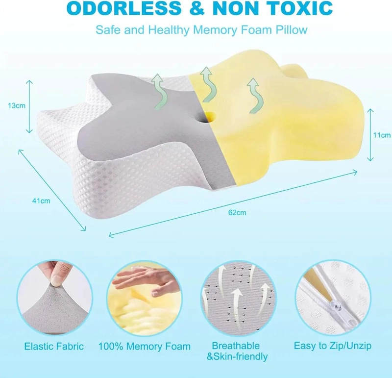 ALMOHADA ORTOPE DICA DE ESPUMA VISCOELASTICA PARA SOPORTE CERVICAL - 6