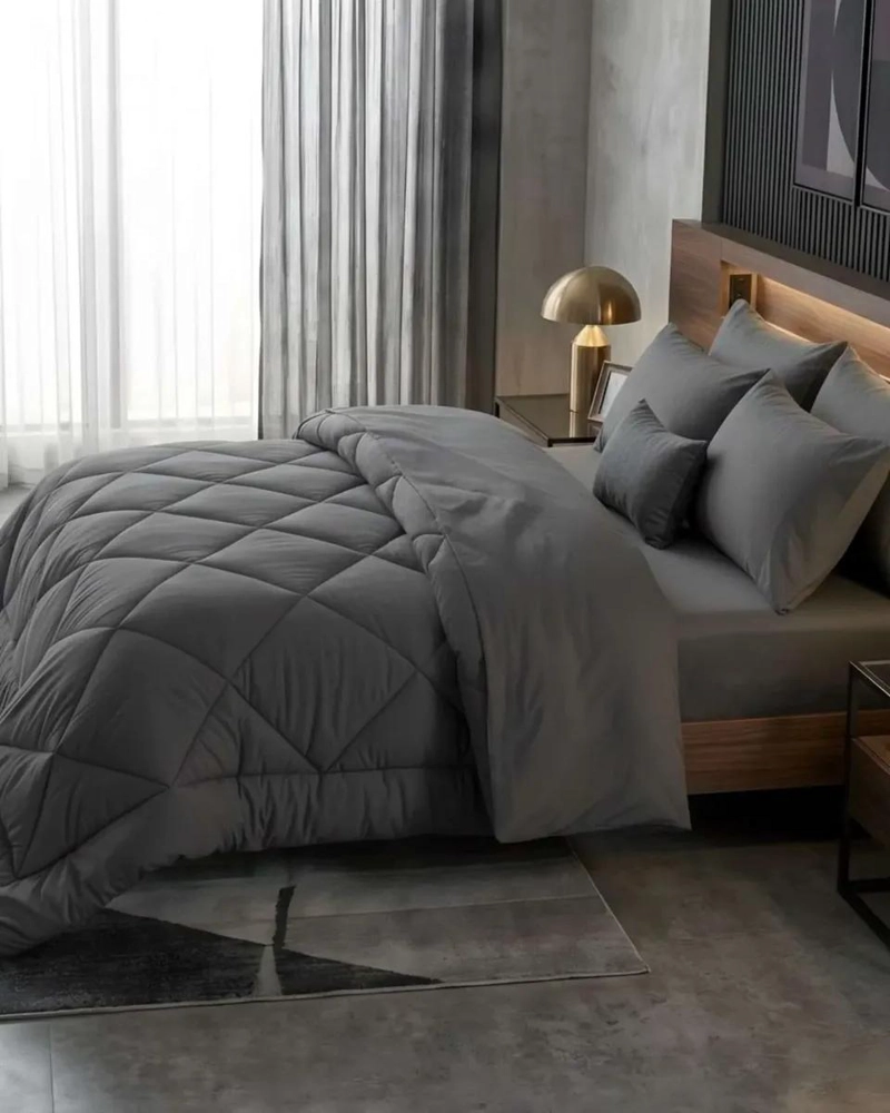 PLUMON NORDICO ACOLCHADO CON DISEÑO DE DIAMANTES PARA CAMA KING - 1