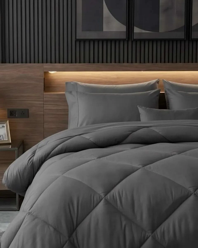 PLUMON NORDICO ACOLCHADO CON DISEÑO DE DIAMANTES PARA CAMA KING - 2