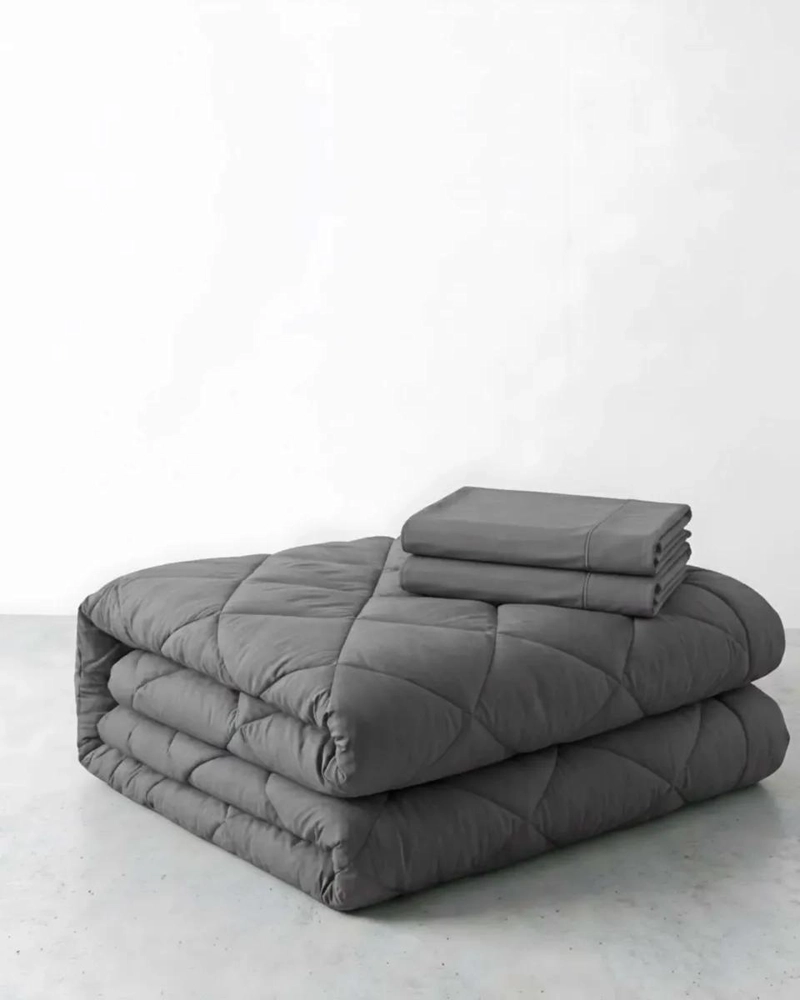 PLUMON NORDICO ACOLCHADO CON DISEÑO DE DIAMANTES PARA CAMA KING - 6