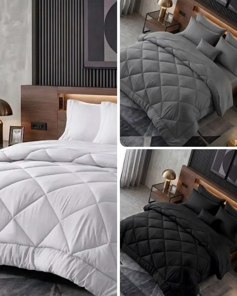 PLUMON NORDICO ACOLCHADO CON DISEÑO DE DIAMANTES PARA CAMA KING - 7