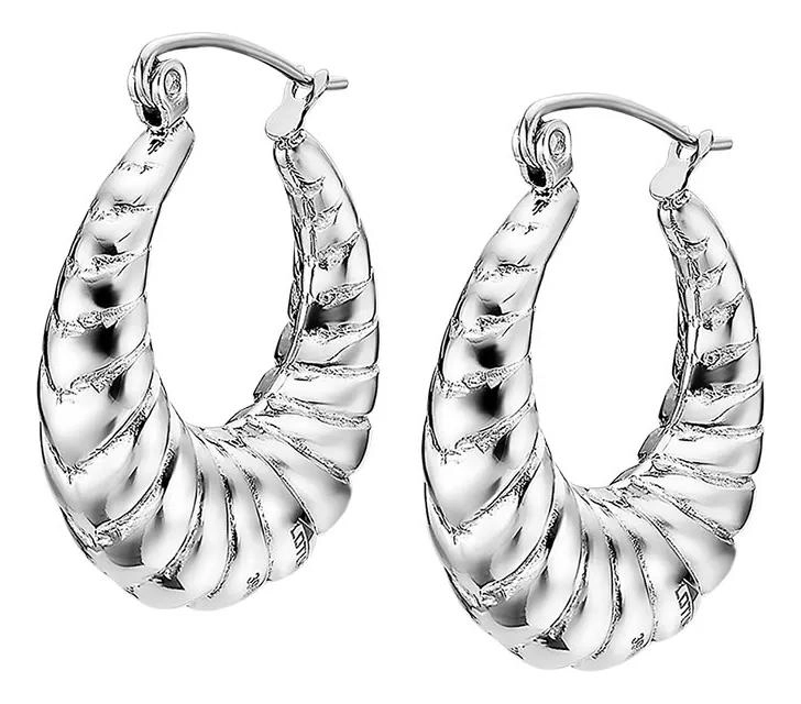 AROS DE ACERO INOXIDABLE 316L PARA MUJER ESTILO URBANO - 1