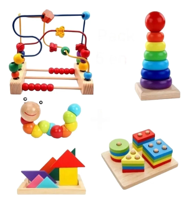 JUGUETE DIDACTICO DE MADERA CON FRUTAS PARA NIÑOS - 1