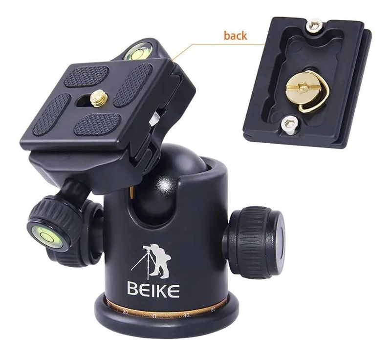 CABEZAL DE BOLA PARA TRIPODE CON ROTACION 360° Y NIVEL DE BURBUJA - 4