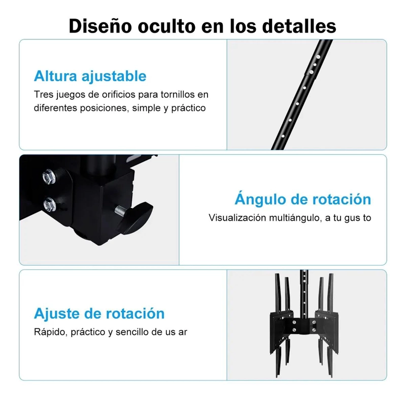SOPORTE DE TECHO PARA TV AJUSTABLE DE 26 A 60 PULGADAS - 4
