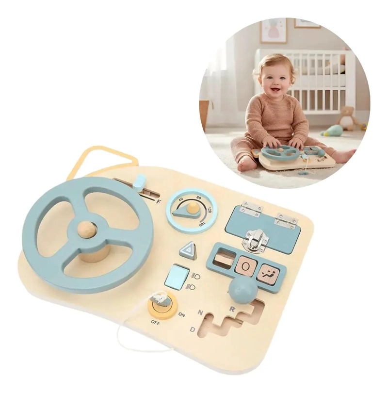 TABLERO SENSORIAL DE MADERA PARA DESARROLLO INFANTIL - 2