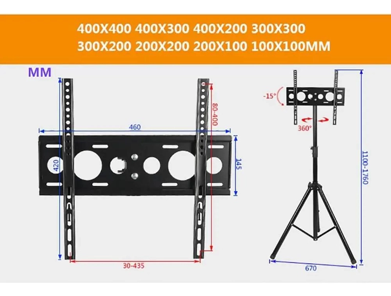 SOPORTE TRIPODE AJUSTABLE PARA TELEVISORES DE 32 A 55 PULGADAS - 2
