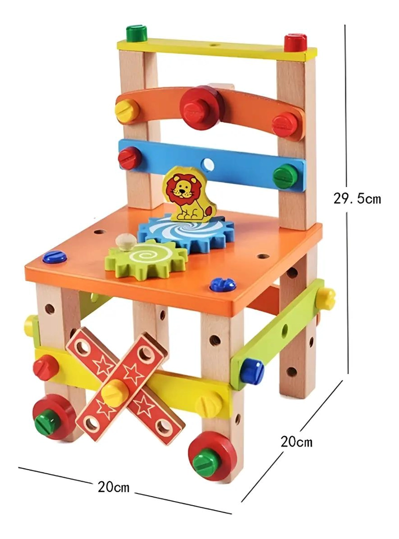SILLA DE MADERA MONTESSORI PARA NIÑOS DE 3 A 6 AÑOS - 3