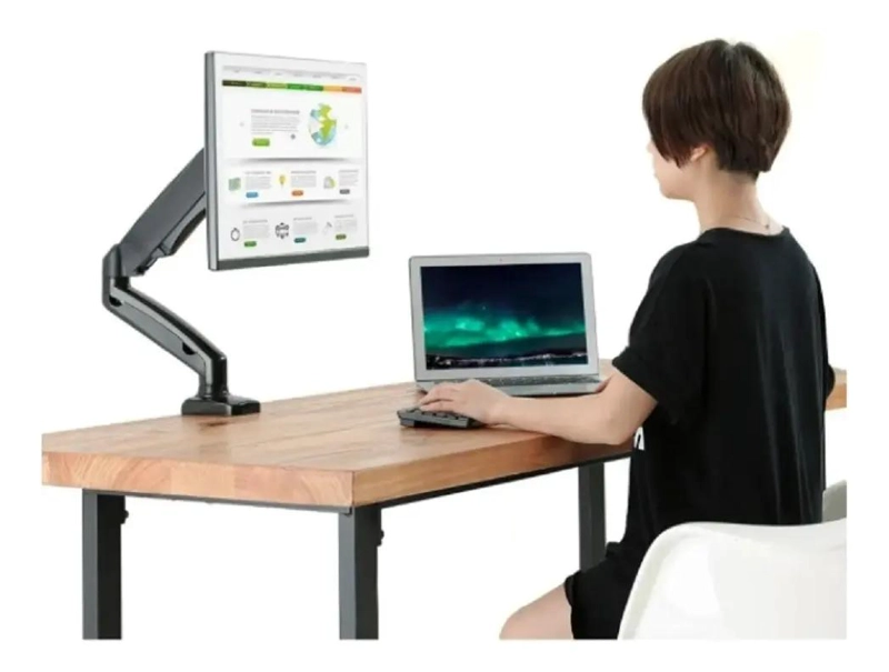 SOPORTE NEUMATICO PARA MONITOR DE ESCRITORIO 13 A 27 PULGADAS - 3