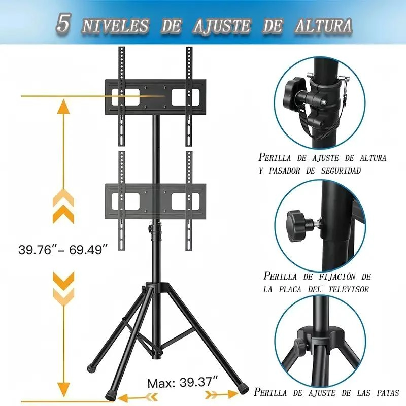 SOPORTE TRIPODE AJUSTABLE PARA TELEVISORES DE 26 A 60 PULGADAS - 2