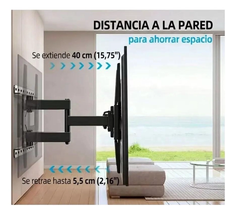 SOPORTE DE PARED ARTICULADO PARA TELEVISORES DE 26 A 55 PULGADAS - 5