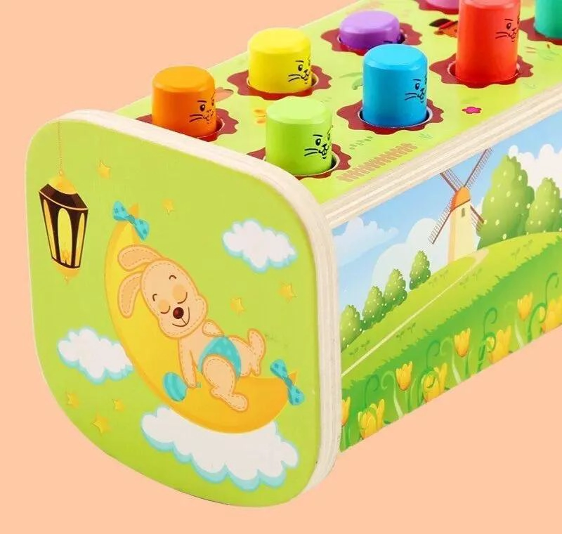 BANCO DE MARTILLO DIDACTICO DE MADERA PARA NIÑOS - 2