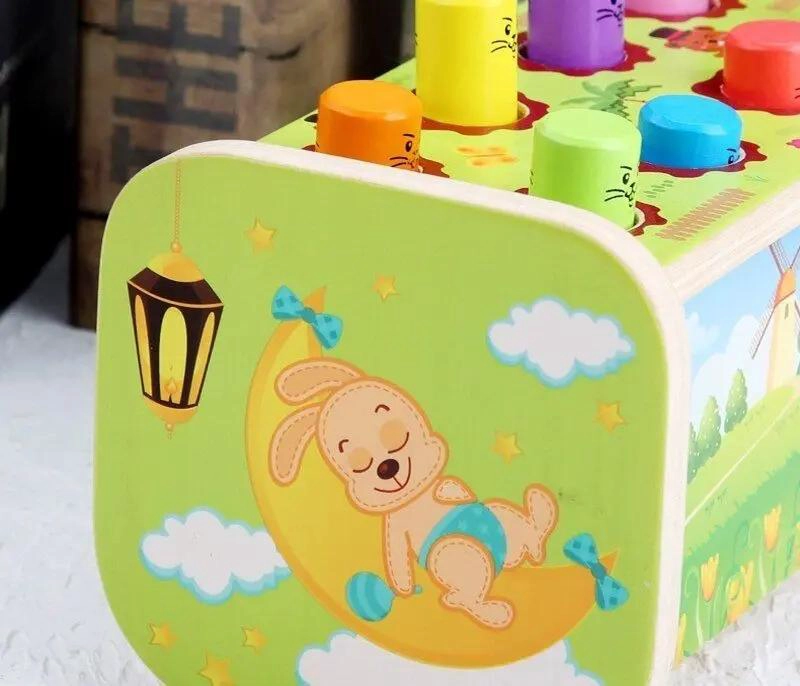 BANCO DE MARTILLO DIDACTICO DE MADERA PARA NIÑOS - 4
