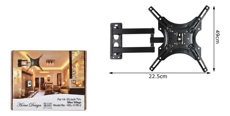 SOPORTE GIRATORIO PARA TV DE 14 A 55 PULGADAS CON KIT DE INSTALACION - 2