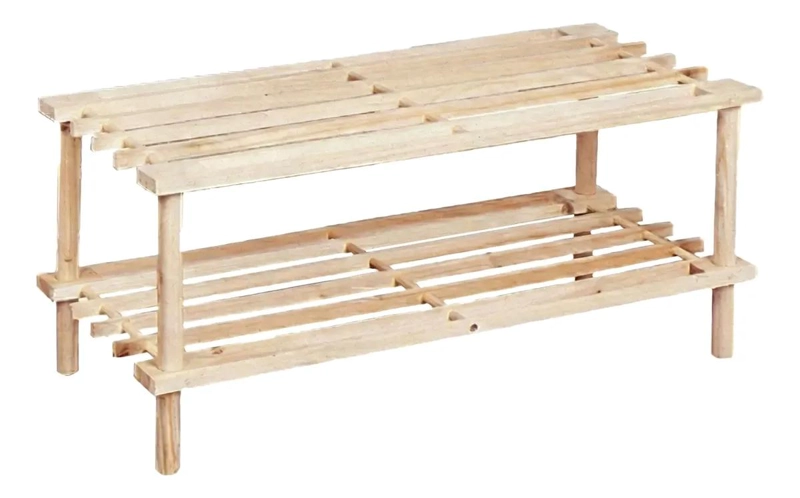 ZAPATERO DE MADERA ORGANIZADOR MULTIUSO PARA 6 PARES - 1