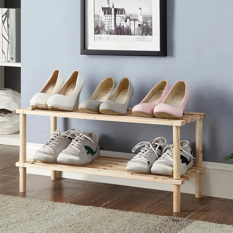 ZAPATERO DE MADERA ORGANIZADOR MULTIUSO PARA 6 PARES - 2