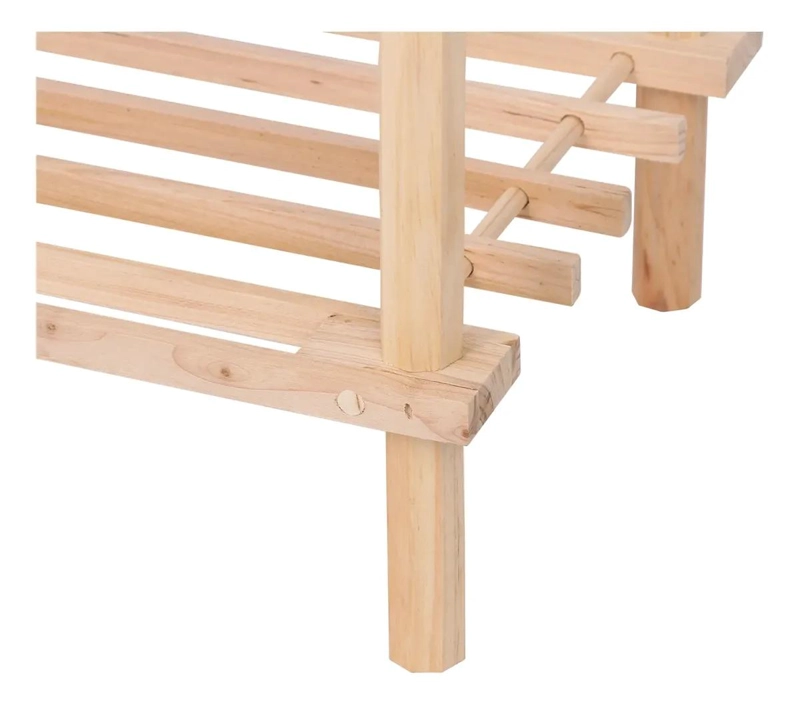 ZAPATERO DE MADERA ORGANIZADOR MULTIUSO PARA 6 PARES - 3