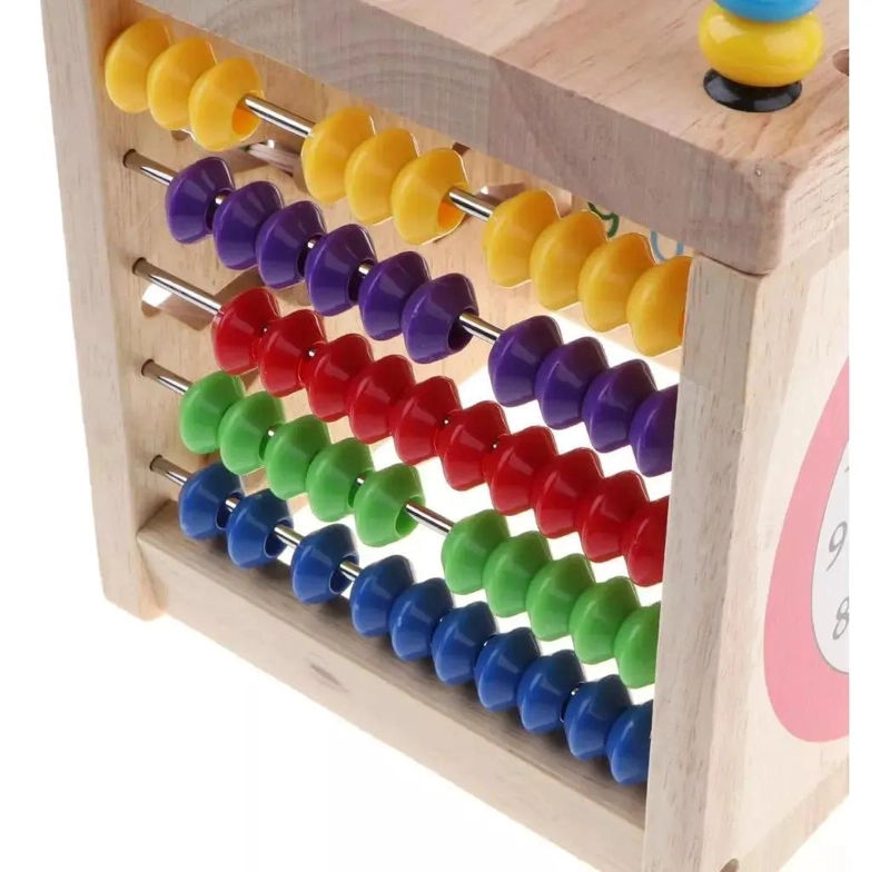 CUBO DE ACTIVIDAD MONTESSORI 6 EN 1 CON LABERINTO EDUCATIVO - 5