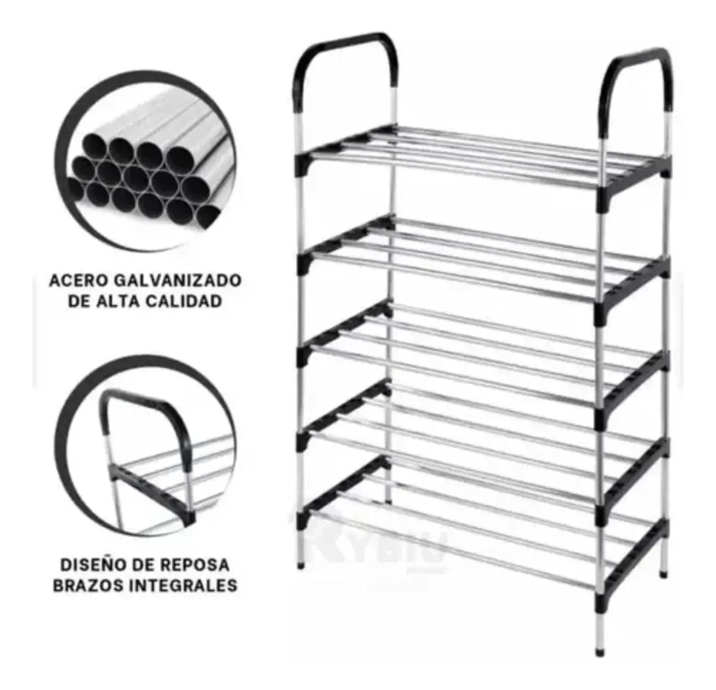 ZAPATERO ORGANIZADOR METALICO DE 8 NIVELES PARA 24 PARES - 5
