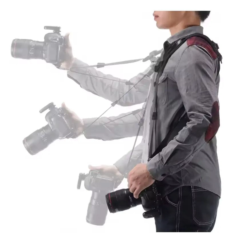 CORREA DE HOMBRO RAPIDA PARA CAMARA DSLR NEGRA - 2