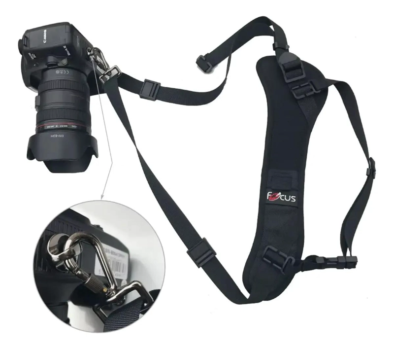 CORREA DE HOMBRO RAPIDA PARA CAMARA DSLR NEGRA - 4
