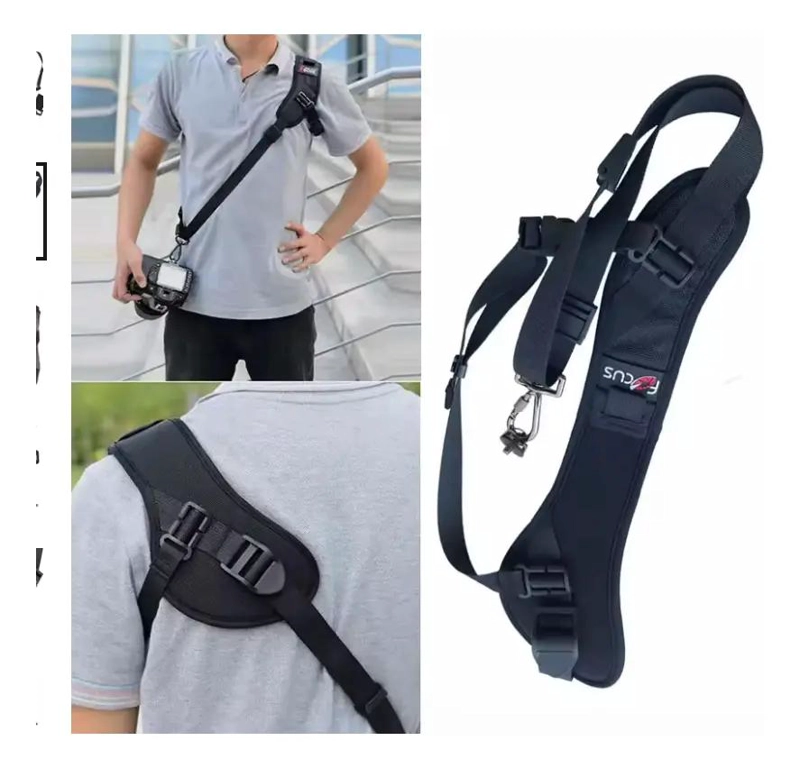 CORREA DE HOMBRO RAPIDA PARA CAMARA DSLR NEGRA - 9