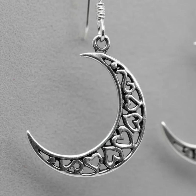 AROS COLGANTES DE PLATA 925 CON DISEÑO MISTICO - 4