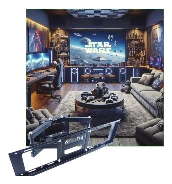 SOPORTE TV DOBLE BRAZO 40-80 PULGADAS COLOR NEGRO - 3