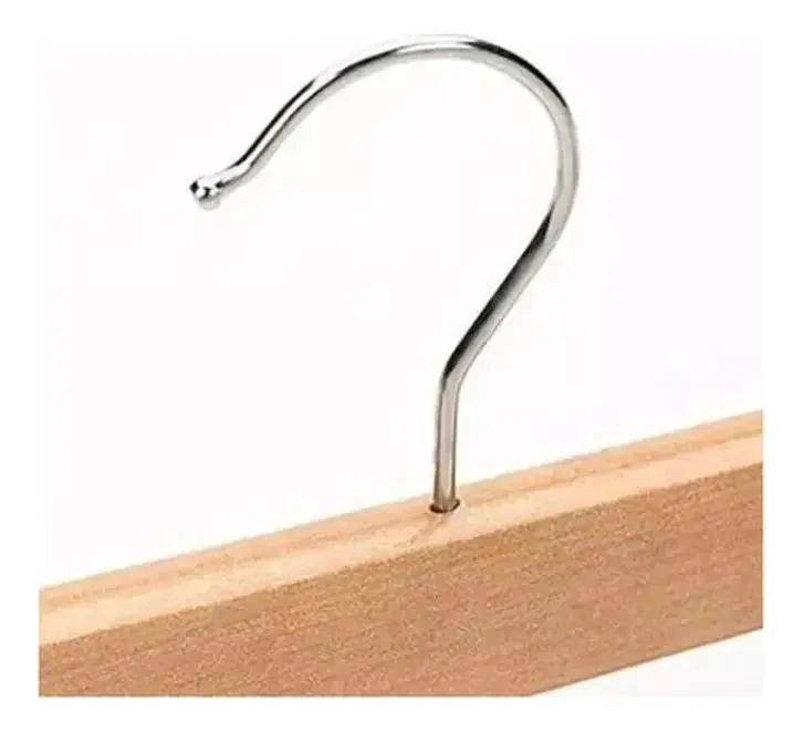 COLGADORES DE MADERA CON PINZA PARA PANTALONES 5 UNIDADES - 2