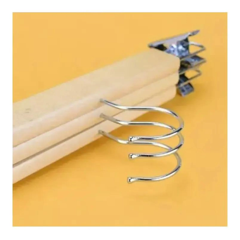 COLGADORES DE MADERA CON PINZA PARA PANTALONES 5 UNIDADES - 4