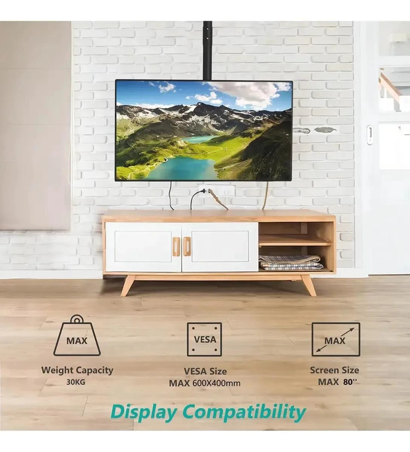 SOPORTE DE TECHO PARA TELEVISOR DE 65 PULGADAS CON BRAZO GIRATORIO - 4