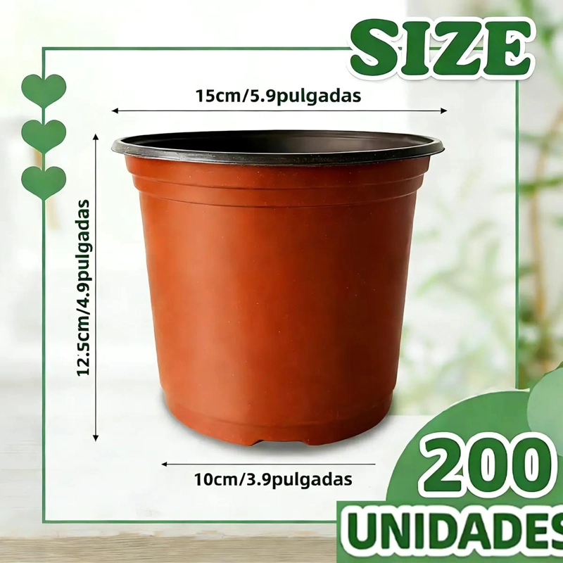 MACETAS FLEXIBLES PARA PLANTULAS DE 15 CM DIAMETRO Y 12 CM ALTURA - 2