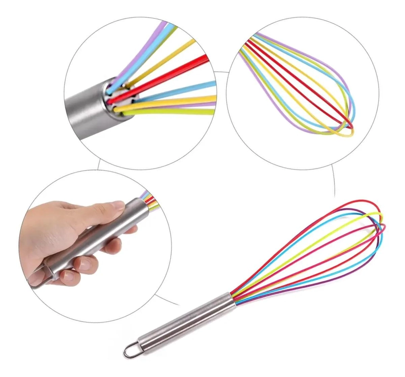 JUEGO DE 3 BATIDORES MANUALES DE SILICONA DE 22, 26 Y 30 CM - 3