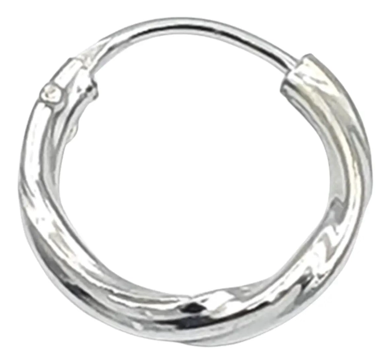 AROS ARGOLLAS TORZADAS DE PLATA ITALIANA 925 ELEGANTES - 3
