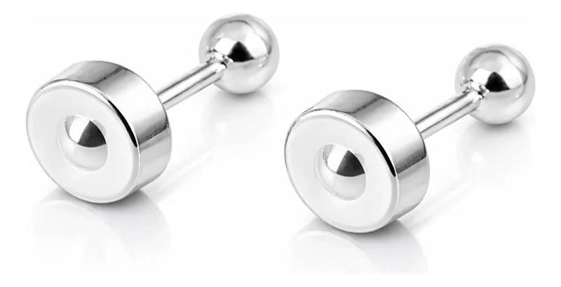 AROS DE PLATA 925 PARA BEBE S CON CIERRE SEGURO - 2