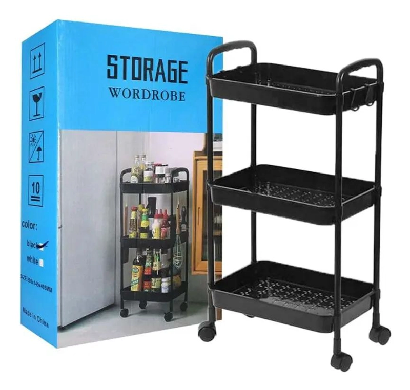 CARRITO ORGANIZADOR MULTIFUNCIONAL DE 3 NIVELES CON RUEDAS - 1