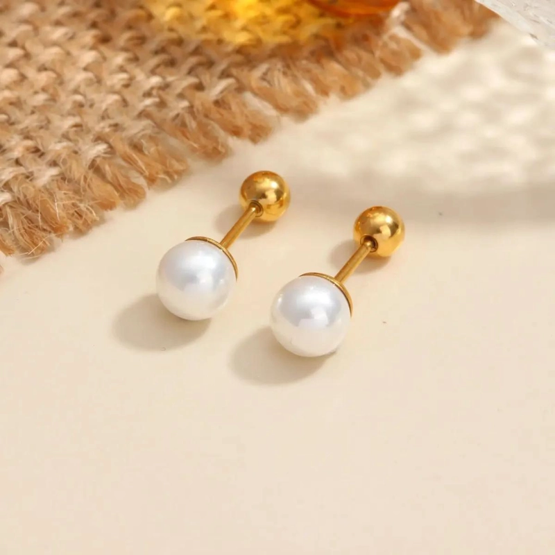 AROS DE ORO DE 18 KILATES PARA BEBE  CON DISEÑO ELEGANTE - 4
