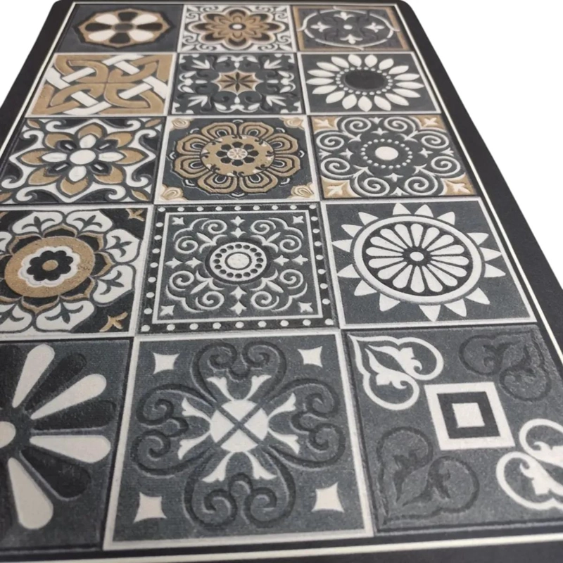 SET DE 2 ALFOMBRAS IMPERMEABLES PARA COCINA 120X40 - 4