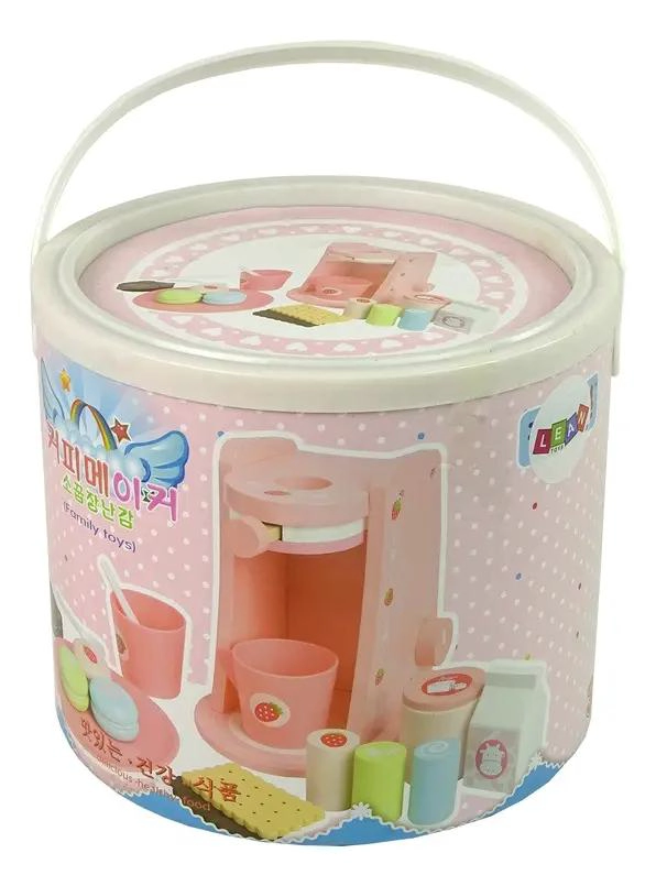CAFETERA DE MADERA PARA NIÑOS JUEGO DE ROL EDUCATIVO - 5