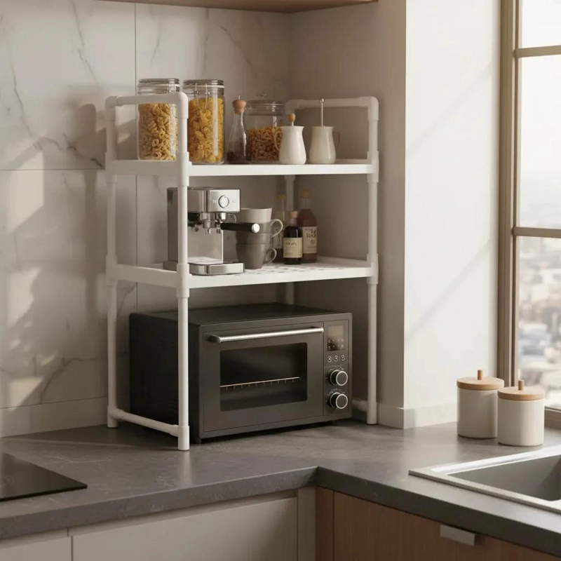 ESTANTE ORGANIZADOR MULTIUSO PARA COCINA Y ELECTRODOME STICOS - 4